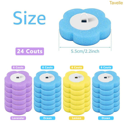 Disposable Toilet Brush Set with 24 Refills – Wall-Mounted Bathroom Cleaning System