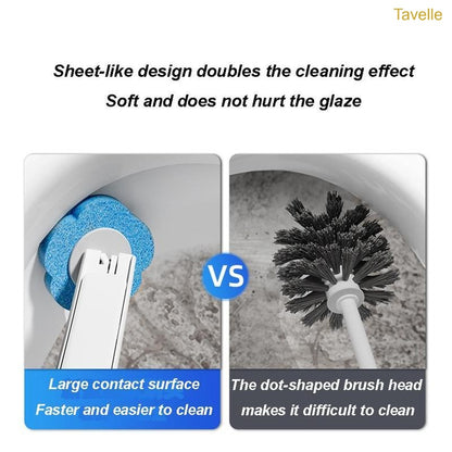 Disposable Toilet Brush Set with 24 Refills – Wall-Mounted Bathroom Cleaning System