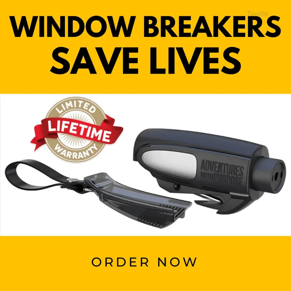 2-in-1 Car Emergency Window Breaker & Seatbelt Cutter Tool