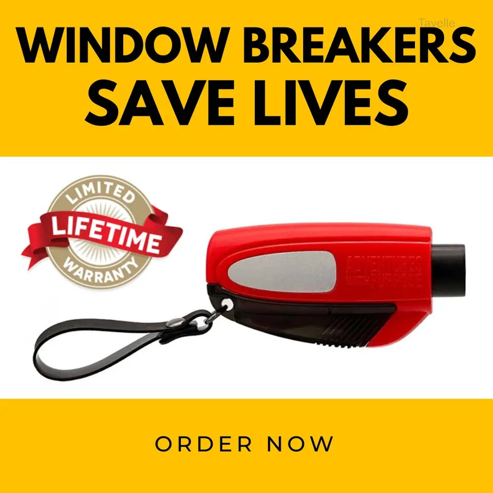 2-in-1 Car Emergency Window Breaker & Seatbelt Cutter Tool