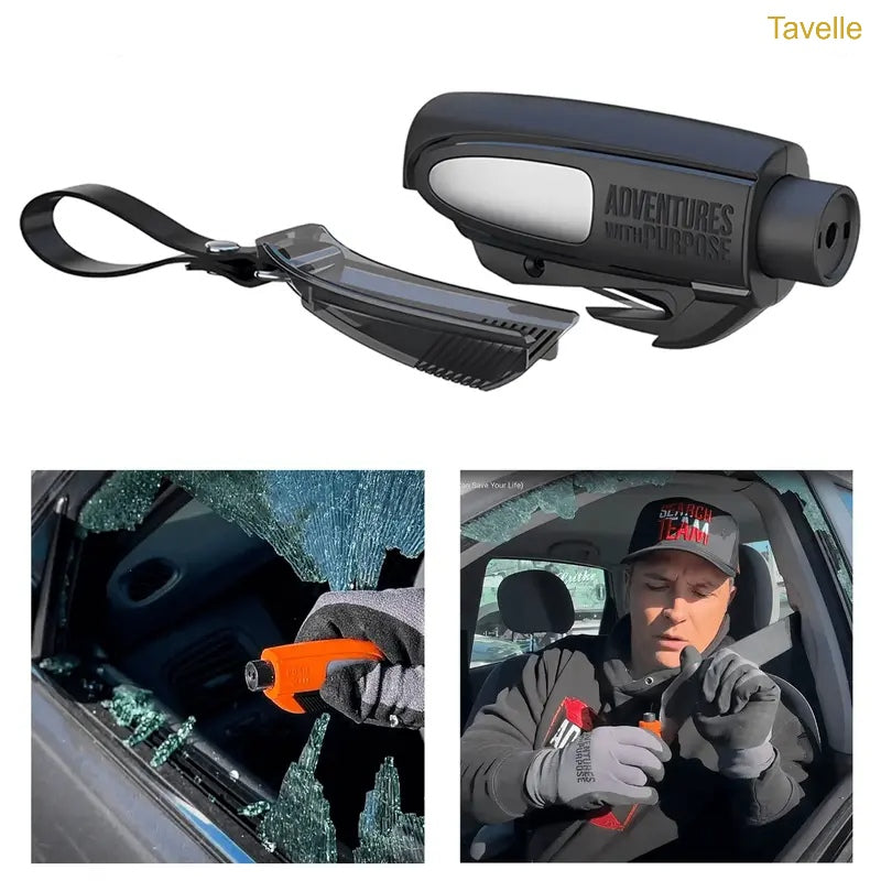 2-in-1 Car Emergency Window Breaker & Seatbelt Cutter Tool