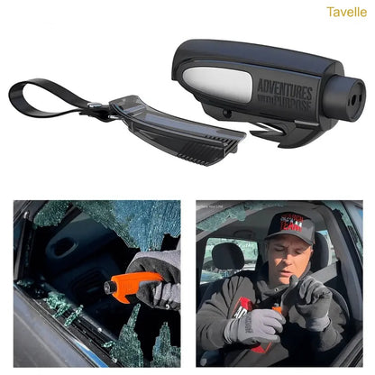 2-in-1 Car Emergency Window Breaker & Seatbelt Cutter Tool